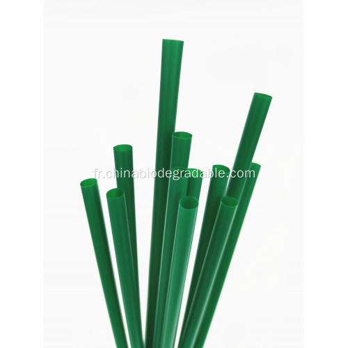 Plastique Flexible en plastique compostable paille de consommation naturelle